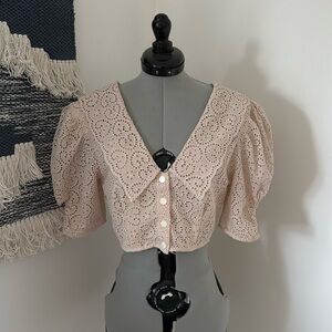 Sandro embroidered blouse